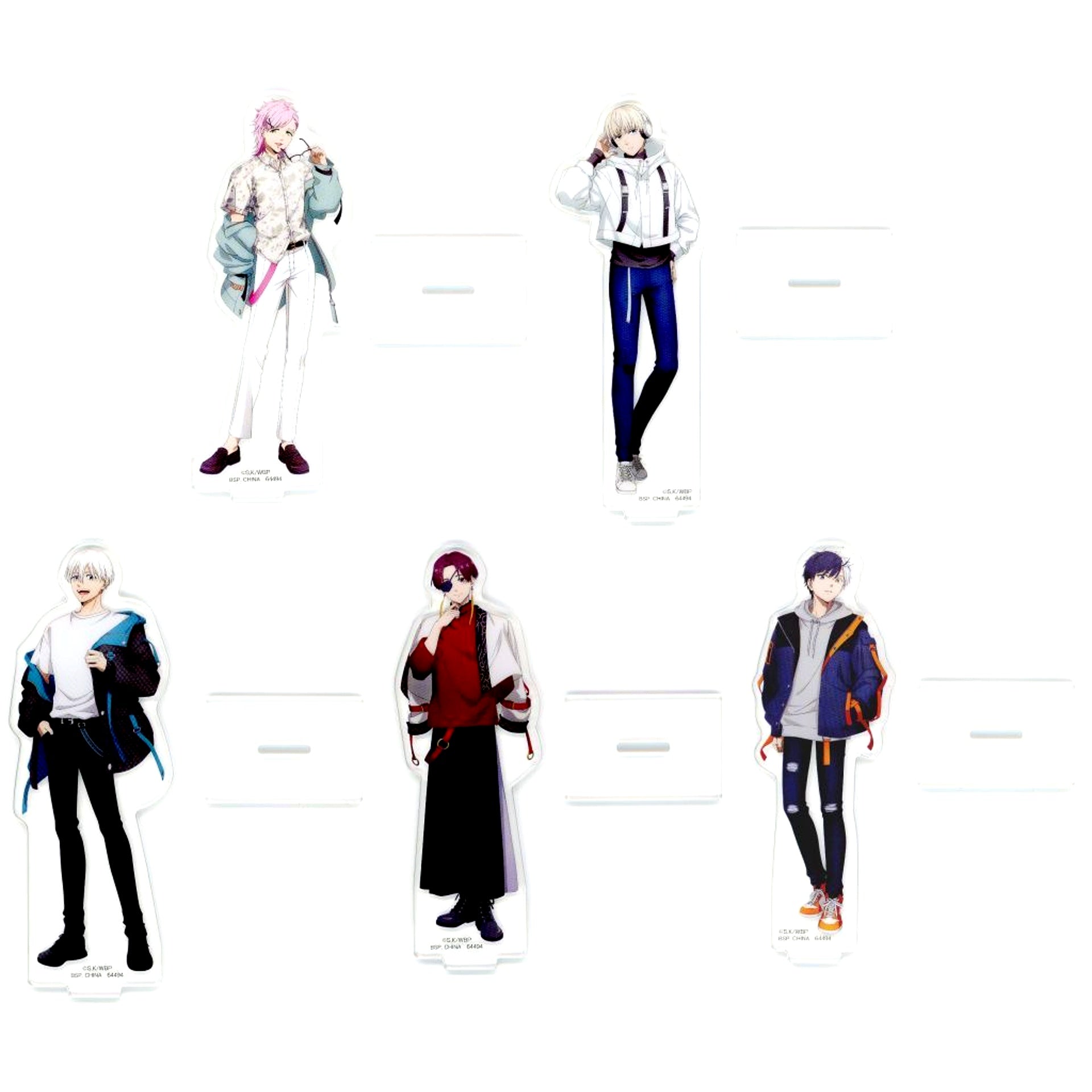 Set of 5 Ichiban Kuji WIND BREAKER Reliable Ones D Prize Acrylic Stand [USED]