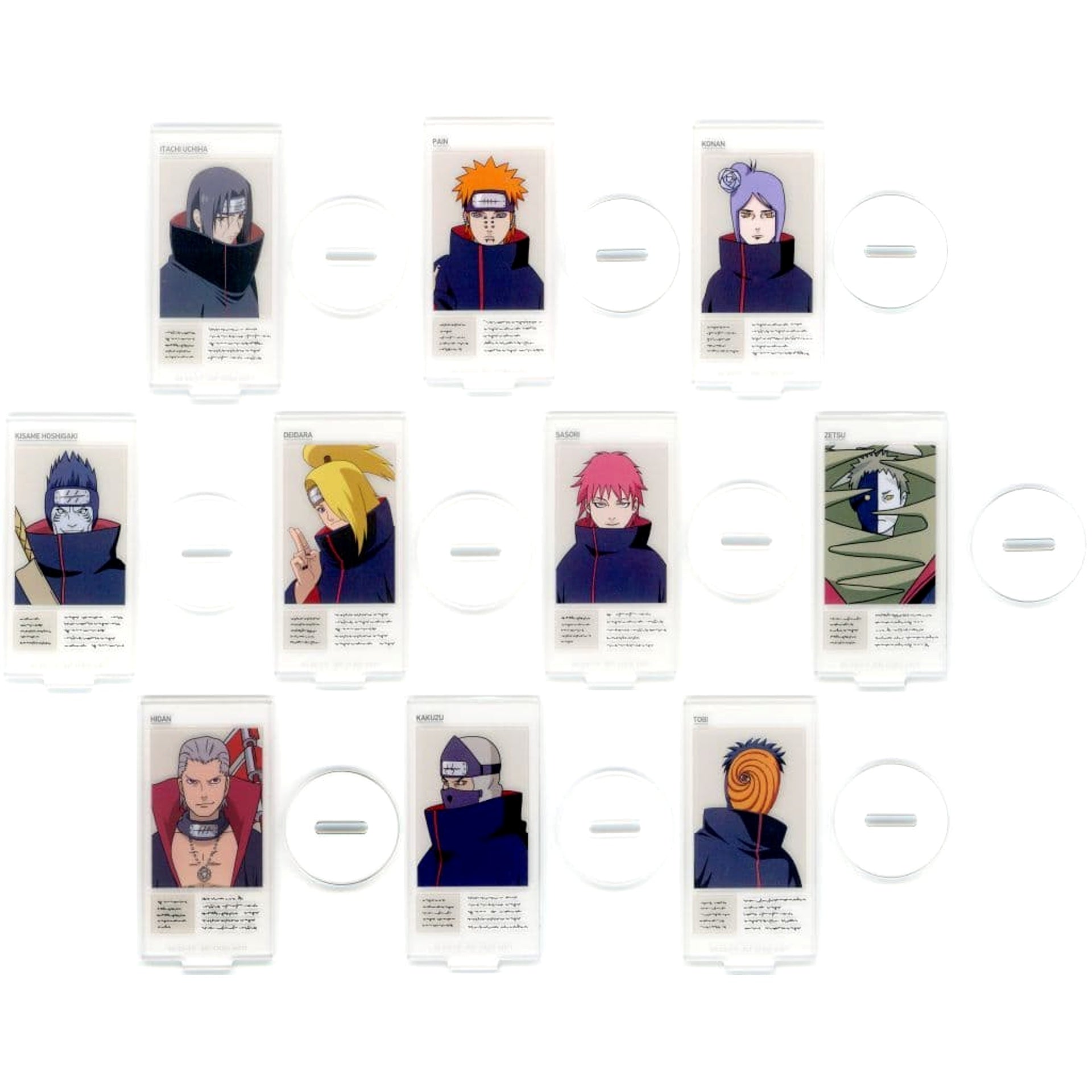 Naruto: Shippuden Itachi Uchiha & Others All 10 Types Set Ichiban Kuji Connected Feelings Acrylic Stand Prize H [USED]