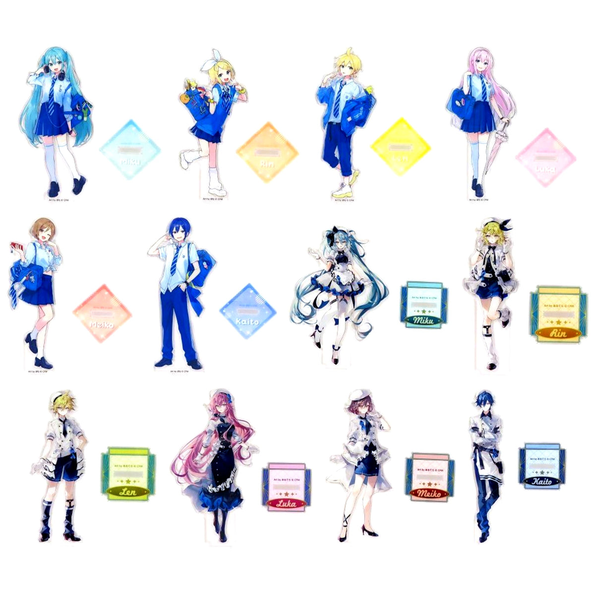 Set of 12 Acrylic Stand Prize Acrylic Stand Hatsune Miku Entertainment Kuji 2024 [USED]