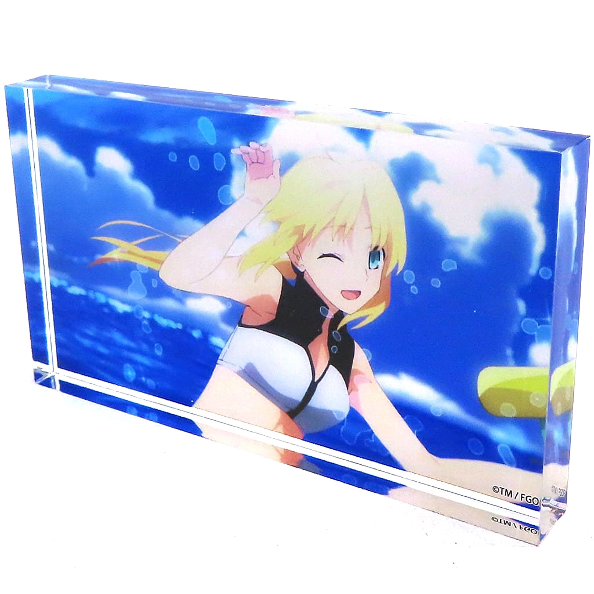 Fate/Grand Order Artoria Pendragon Archer Swimsuit Random Acrylic Block Fate/Grand Order Fes. 2024 9th Anniversary FGO 2016 Summer Chaldea Summer Memory Healing White Beach [USED]
