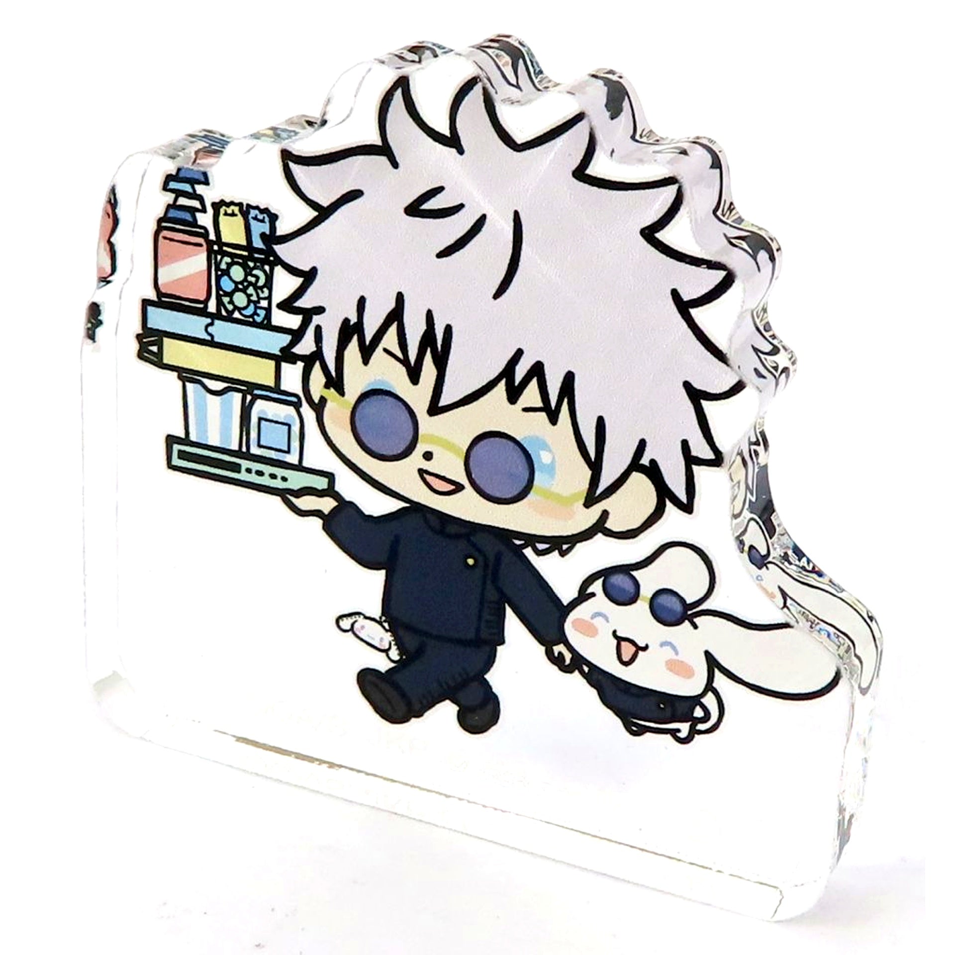 Satoru Gojo x Cinnamoroll No Background Jujutsu Kaisen Hidden Inventory/Premature Death x Sanrio Characters Trading Hidden Inventory/Premature Death Acrylic Mascot [USED]