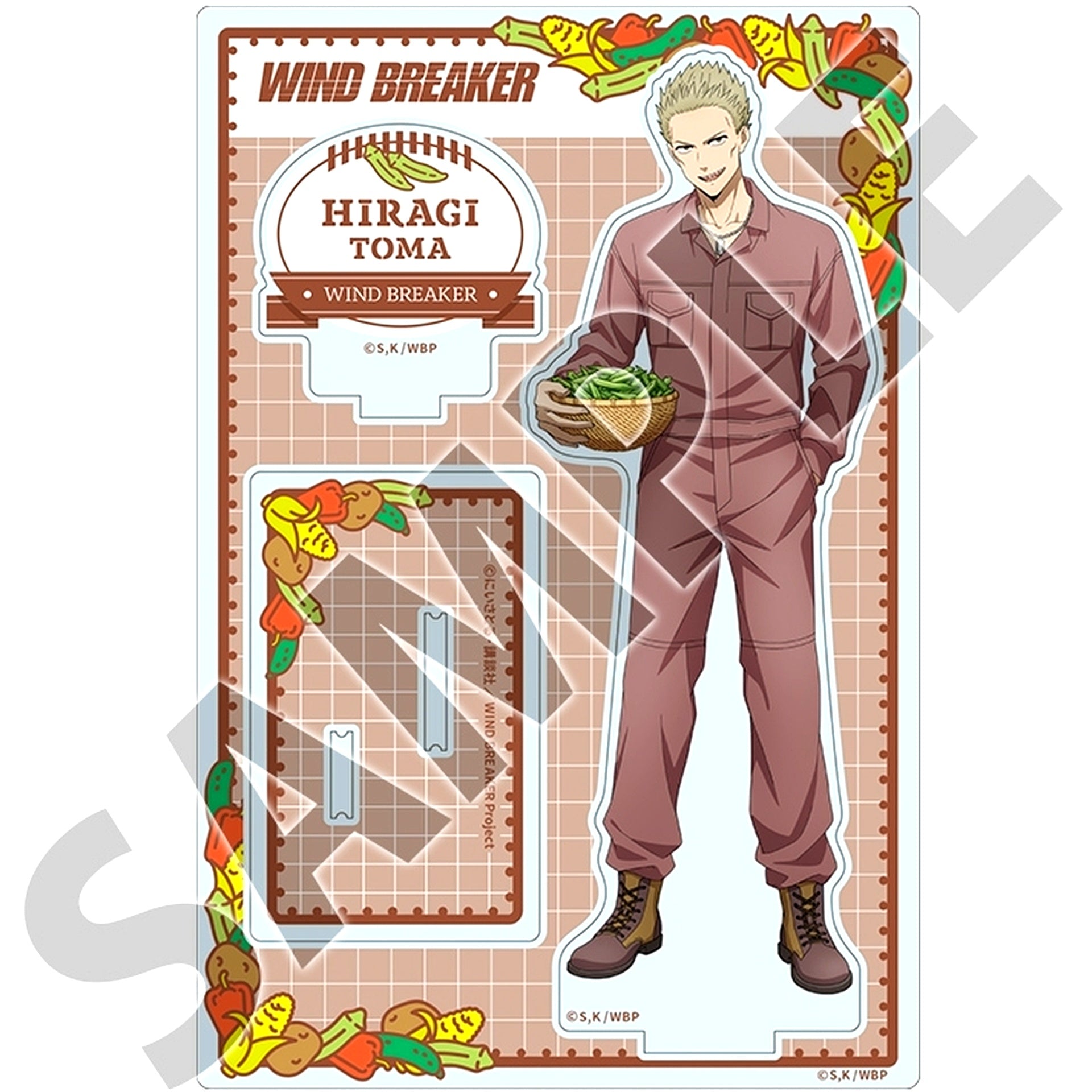 Toma Hiragi Vegetable Harvest Ver. Acrylic Stand WIND BREAKER [USED]