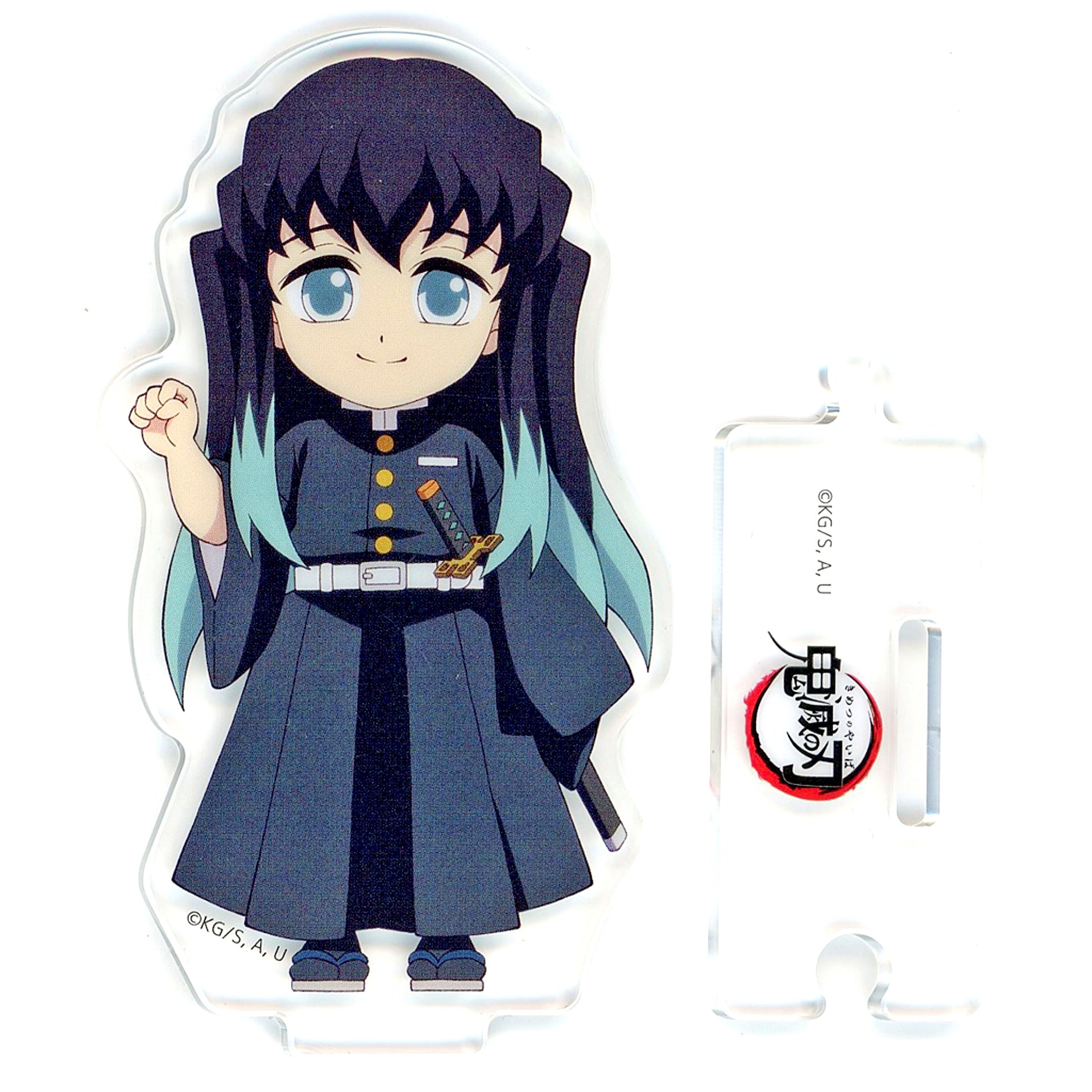Muichiro Tokito - Right Hand Raised Demon Slayer Total Concentration Exhibition Swordsmith Village Arc and Hashira Training Arc Newly Drawn Mini Character Connecting Random Acrylic Stand A [USED]