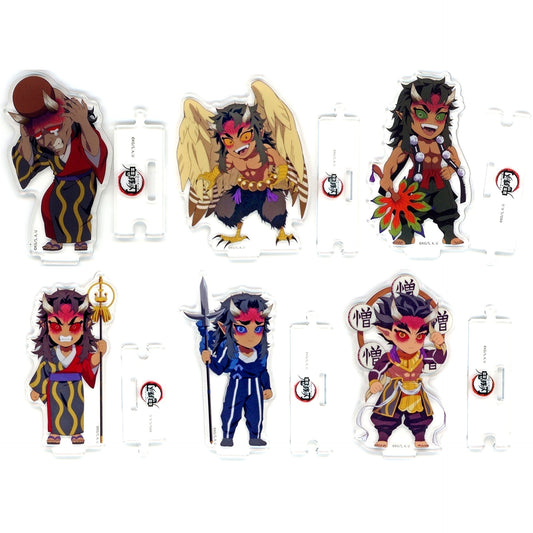 Set of 6 Demon Slayer Total Concentration Exhibition Swordsmith Village Arc Hashira Training Arc Illustration Mini Character Connecting Random Acrylic Stand C [USED]
