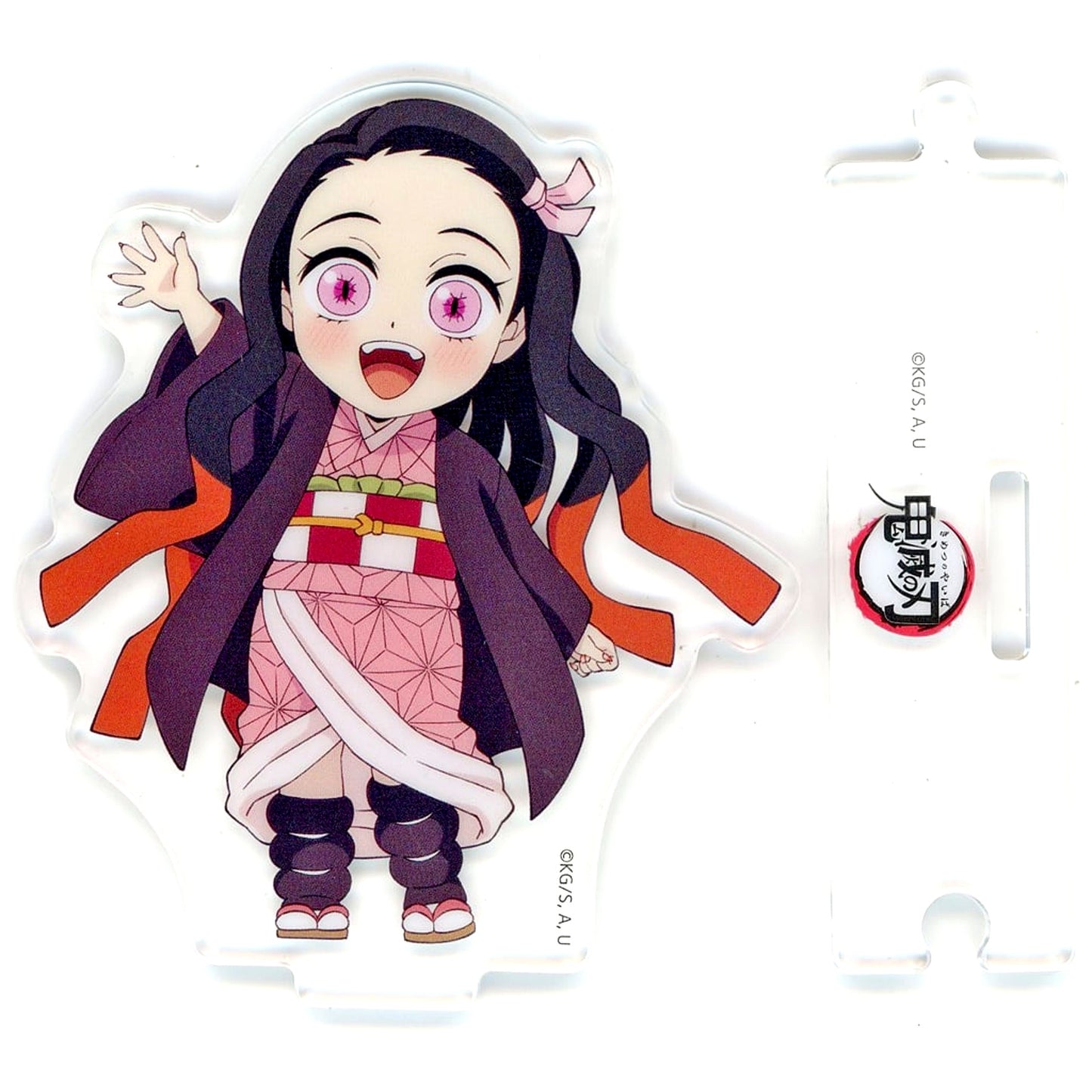 Nezuko Kamado - Right Hand Raised Demon Slayer Total Concentration Exhibition Swordsmith Village Arc Hashira Training Arc Newly Drawn Mini Chara Connecting Random Acrylic Stand D [USED]