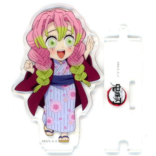 Mitsuri Kanroji Pink Hair D Demon Slayer Total Concentration Exhibition Swordsmith Village Arc Hashira Training Arc Illustration Mini Character Connecting Random Acrylic Stand [USED]