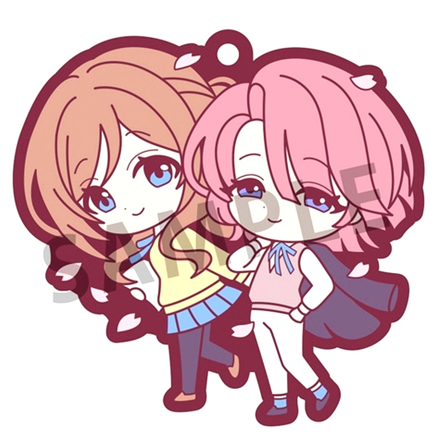 Mao Arimura & Rinami Himezaki Gakuen Idolmaster Rubber Mascot Buddy Colle [USED]