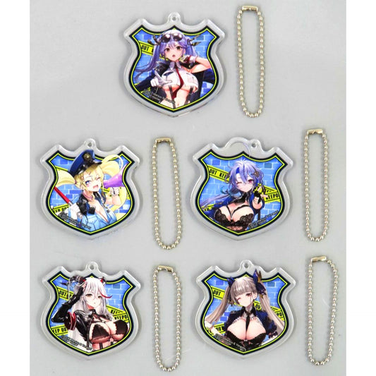 Set of 5 Azur Lane Acrylic Keychain Collection Security Ver C104 Goods [USED]