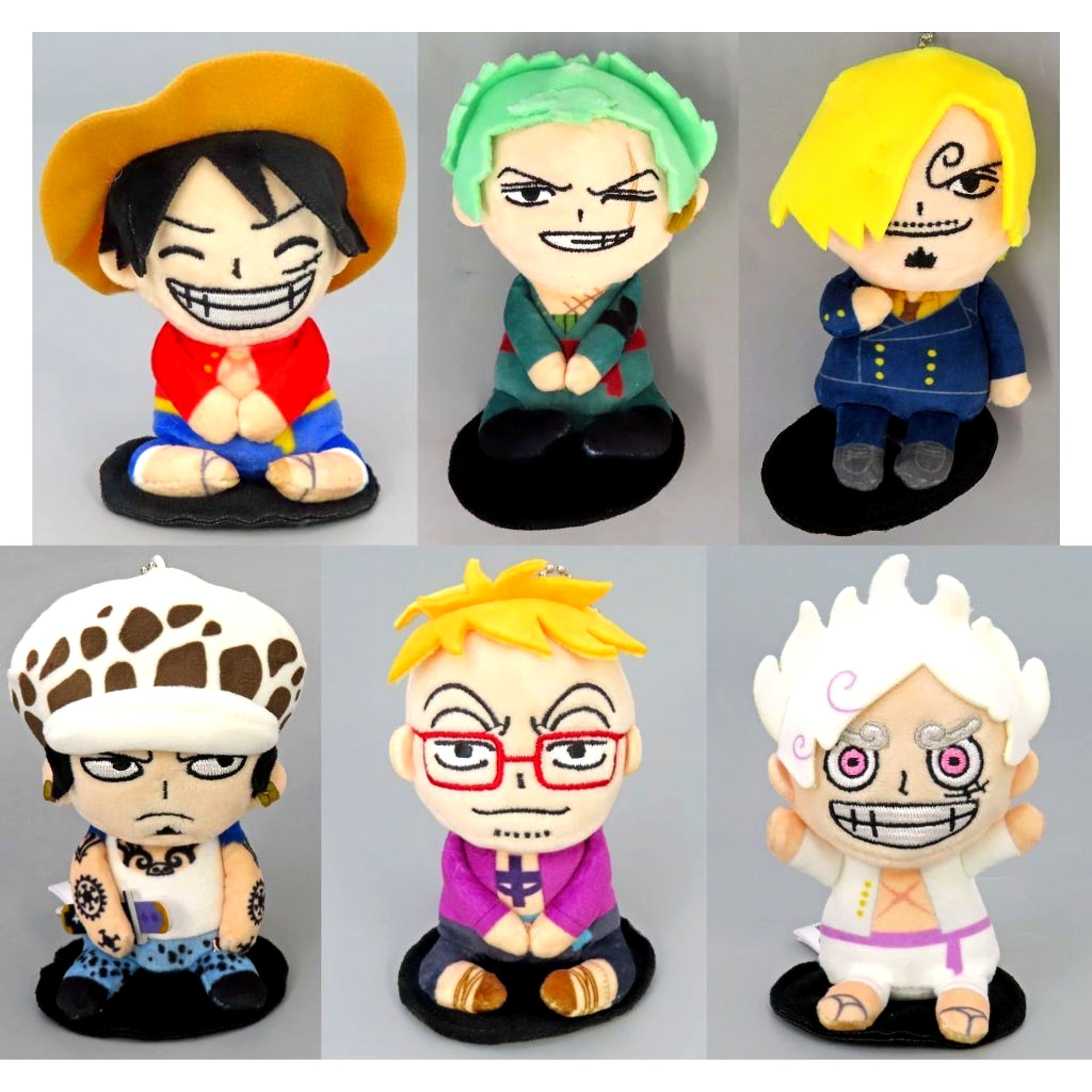 Set of 6 One Piece Premier Summer 2024 Collectible Mascot Universal Studios Japan Limited [USED]