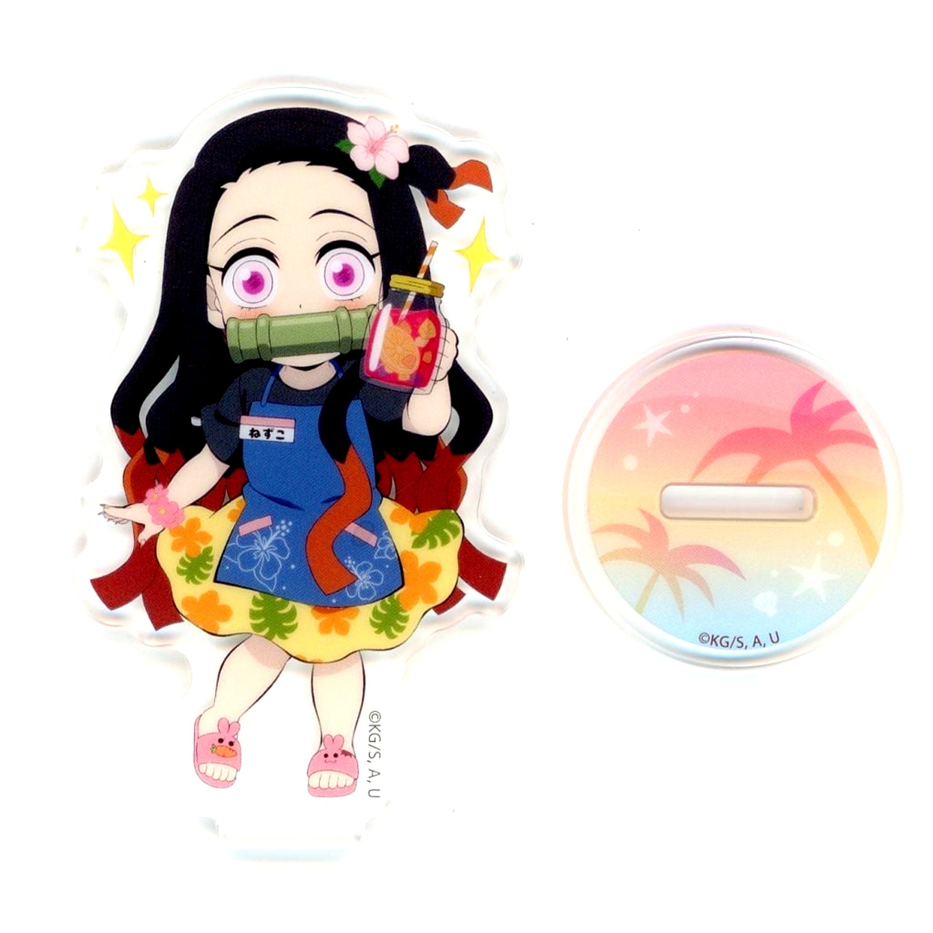 Nezuko Kamado Demon Slayer: Kimetsu no Yaiba Beach House Event 2024 x ufotable Cafe / Machi Asobi Cafe x ufotable DINING Random Acrylic Stand A [USED]