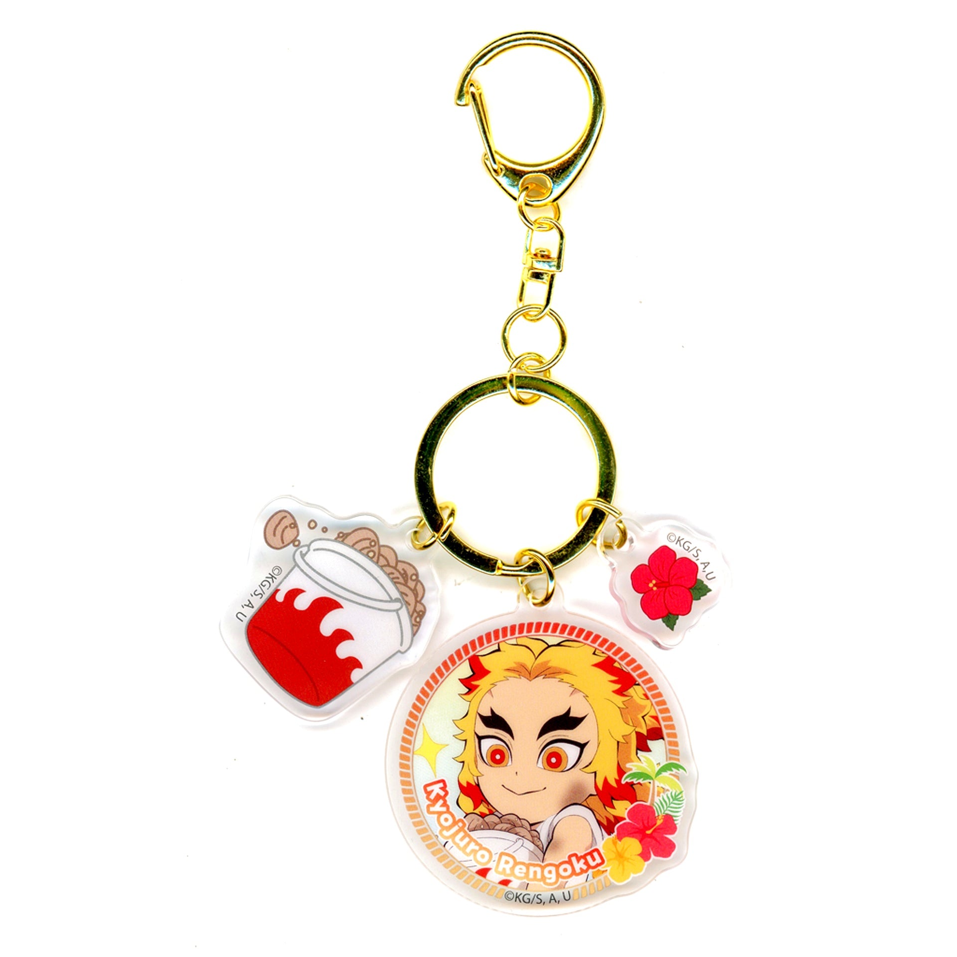 Kyojuro Rengoku Demon Slayer Kimetsu no Yaiba Beach House Event 2024 ufotable Cafe DINING Random Combination Acrylic Charm A [USED]