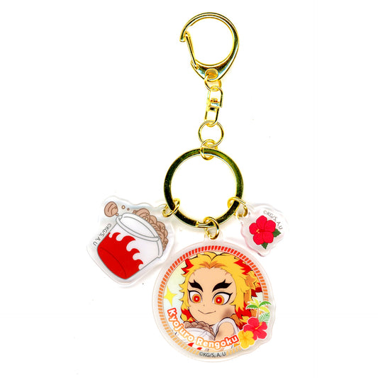 Kyojuro Rengoku Demon Slayer Kimetsu no Yaiba Beach House Event 2024 ufotable Cafe DINING Random Combination Acrylic Charm A [USED]