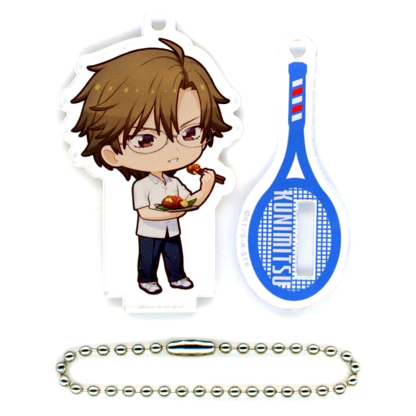 The New Prince of Tennis Kunimitsu Tezuka Mini Character Acrylic Stand Charm Nikujiru Gyoza no Dandadan Collaboration [USED]