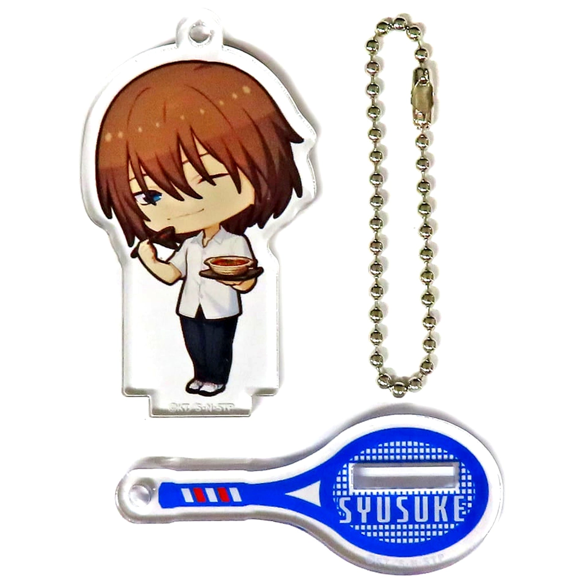 The New Prince of Tennis x Nikuju Gyoza no Dandadan Shusuke Fuji Mini Chara Acrylic Stand Charm [USED]