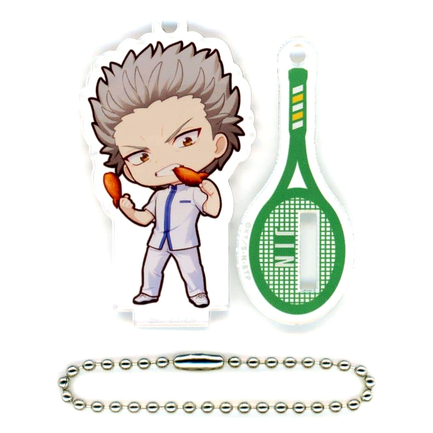 The New Prince of Tennis Jin Akutsu Mini Character Acrylic Stand Charm Nikujiru Gyoza no Dandadan Collaboration [USED]