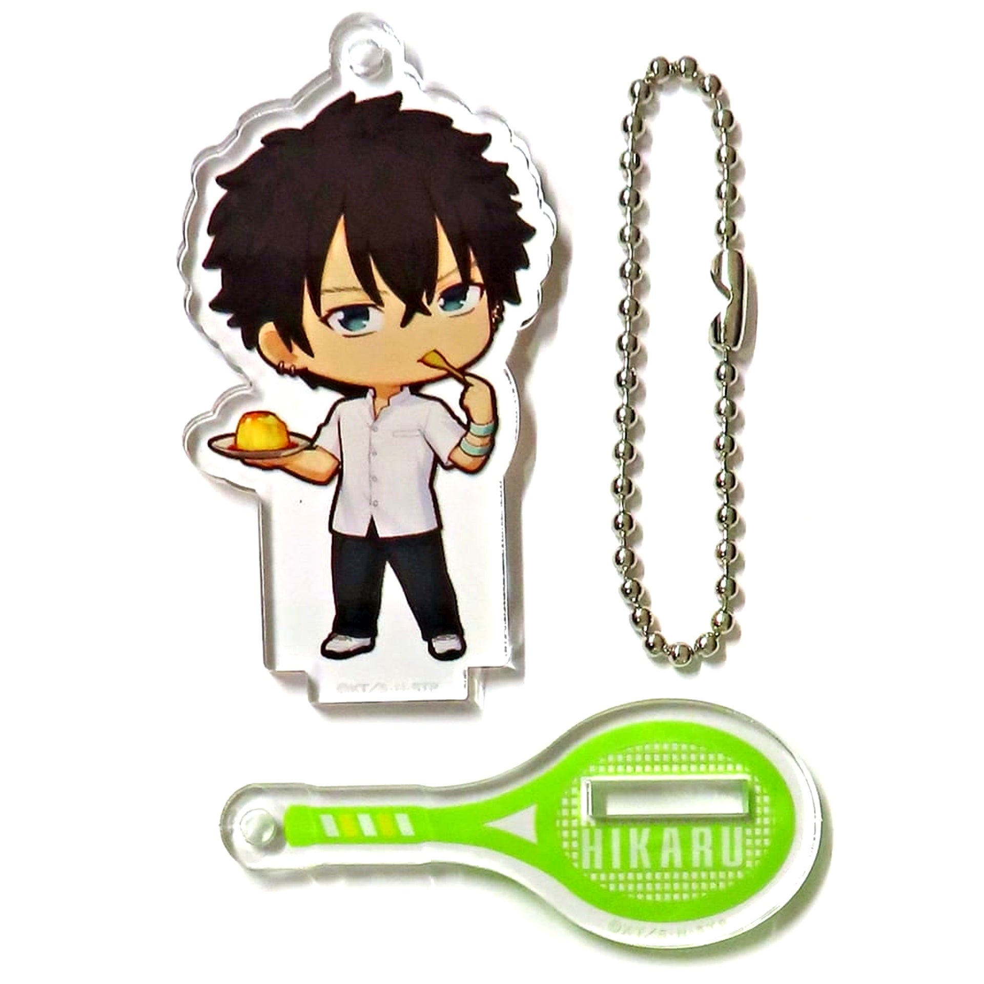 The New Prince of Tennis x Nikuju Gyoza no Dandadan Hikaru Zaizen Mini Chara Acrylic Stand Charm [USED]