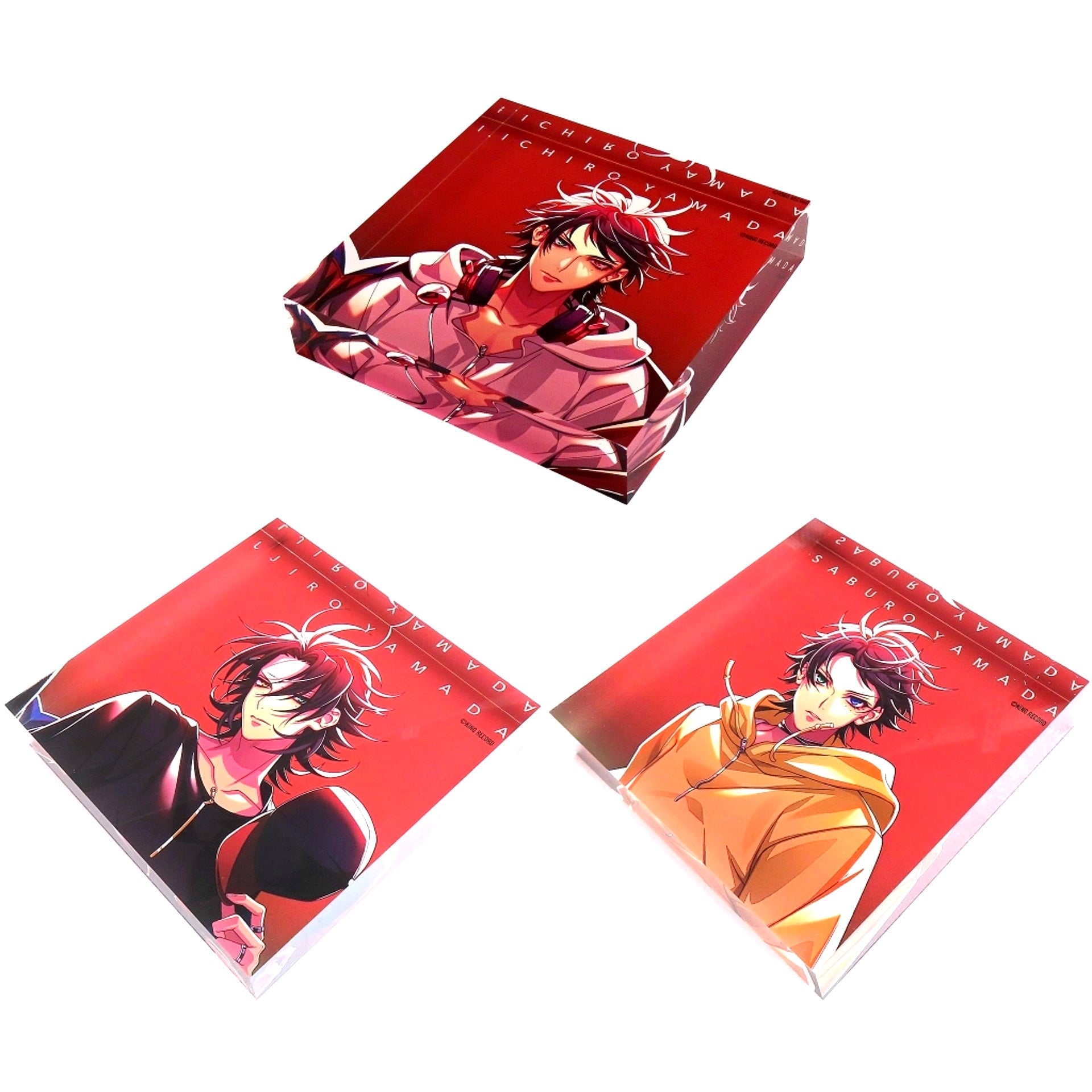 Buster Bros Set of 3 Acrylic Blocks CD Hypnosis Mic Division Rap Battle Buster Bros .Buster Bros + 3 Acrylic Blocks Set Bonus [USED]
