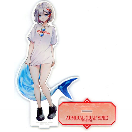 Admiral Graf Spee Illustration Summer Fashion Ver. Extra Large Acrylic Stand Azur Lane POP UP SHOP in Marui [USED]