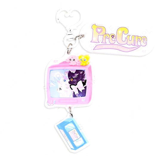 CRT TV Futari wa Precure Ms LUTRA Collabo Acrylic Keychain [USED]