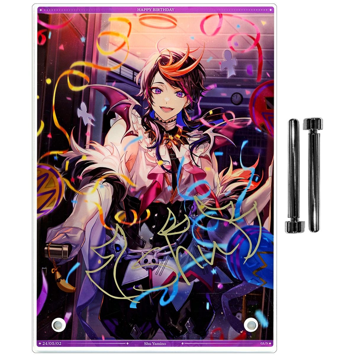 Shu Yamino Virtual YouTuber Nijisanji A5 Acrylic Panel Replica Autograph NIJISANJI EN Birthday 2024 Bonus Item Single Item [USED]