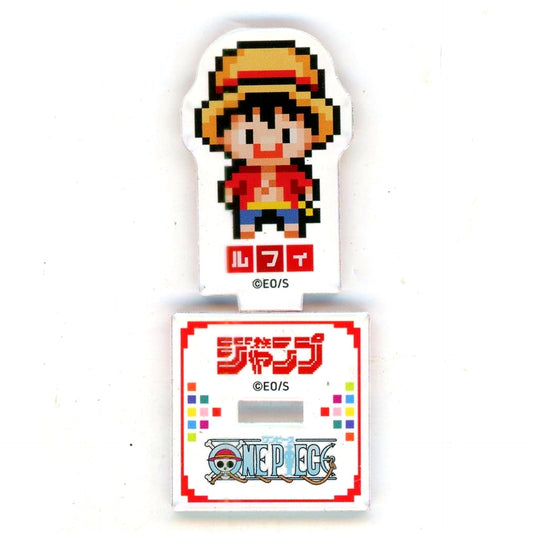 Monkey D. Luffy One Piece Weekly Shonen Jump Grand Gathering Pixel Art Mini Acrylic Stand Digital Edition Weekly Shonen Jump Subscription Limited Single Item [USED]