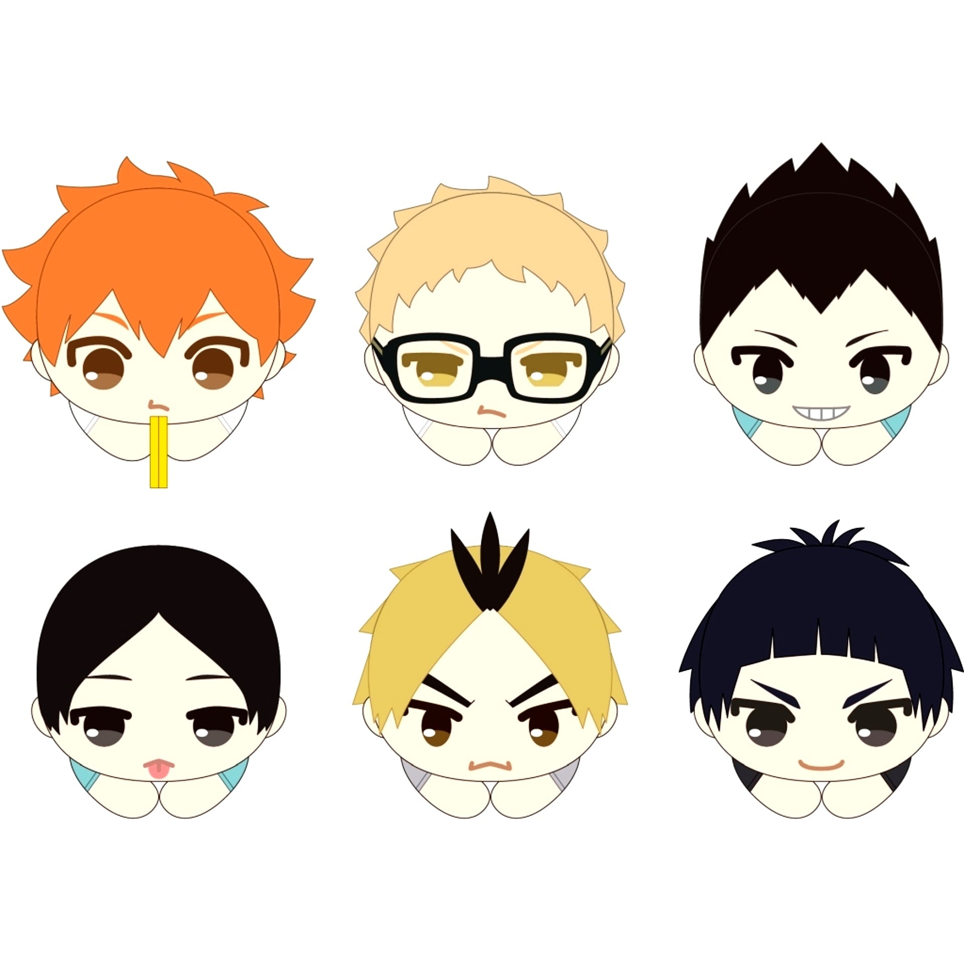 Set of 6 Haikyu!! Hug Chara Collection 9 Plush [USED]