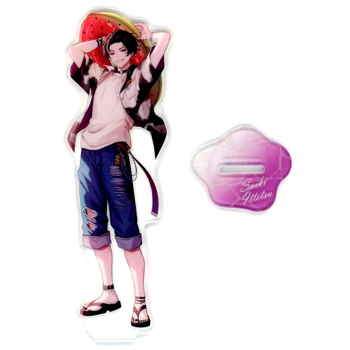 Saiki Ittetsu Acrylic Stand Kuji Square Virtual YouTuber Nijisanji [USED]