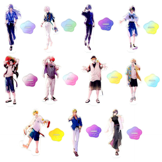 Set of 11 C Prize Acrylic Stand Kuji Square Nijisanji HEROES Beach House Kuji [USED]