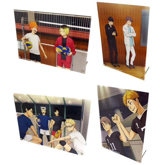 Haikyu!! Shoyo Hinata & Others All 4 Types Set Ichiban Kuji 10th Anniversary! Acrylic Board Prize C Acrylic Stands [USED]