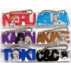 Blue Archive Neru Mikamo & Others All 6 Types Set Trading Newly Drawn Acrylic Block Keychain 3.5th Anniversary Pop-Up Store Exclusive Keychains [USED]