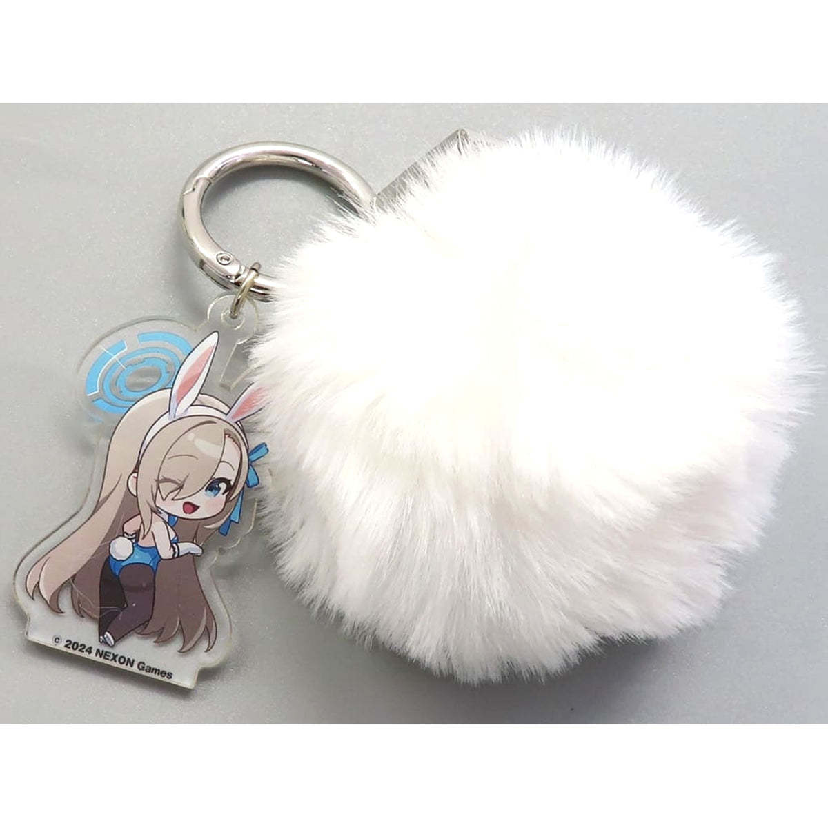 Blue Archive Asuna Asuna's Bunny Tail Grenade Motif Keychain 3.5th Anniversary Pop-Up Store Exclusive Keychains [USED]