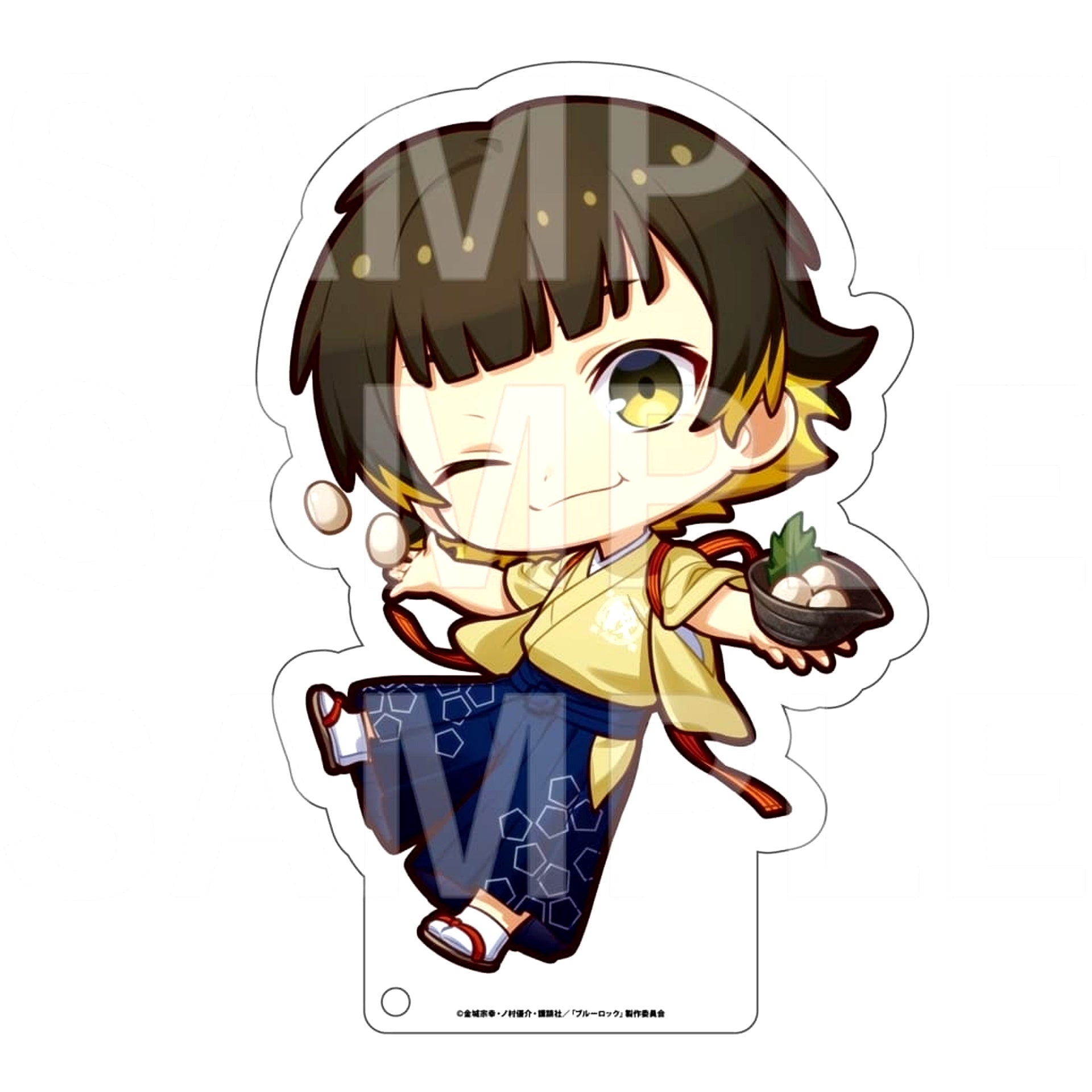 Blue Lock Meguru Bachira Big Acrylic Stand Nikujiru Gyoza Dandadan Collaboration [USED]