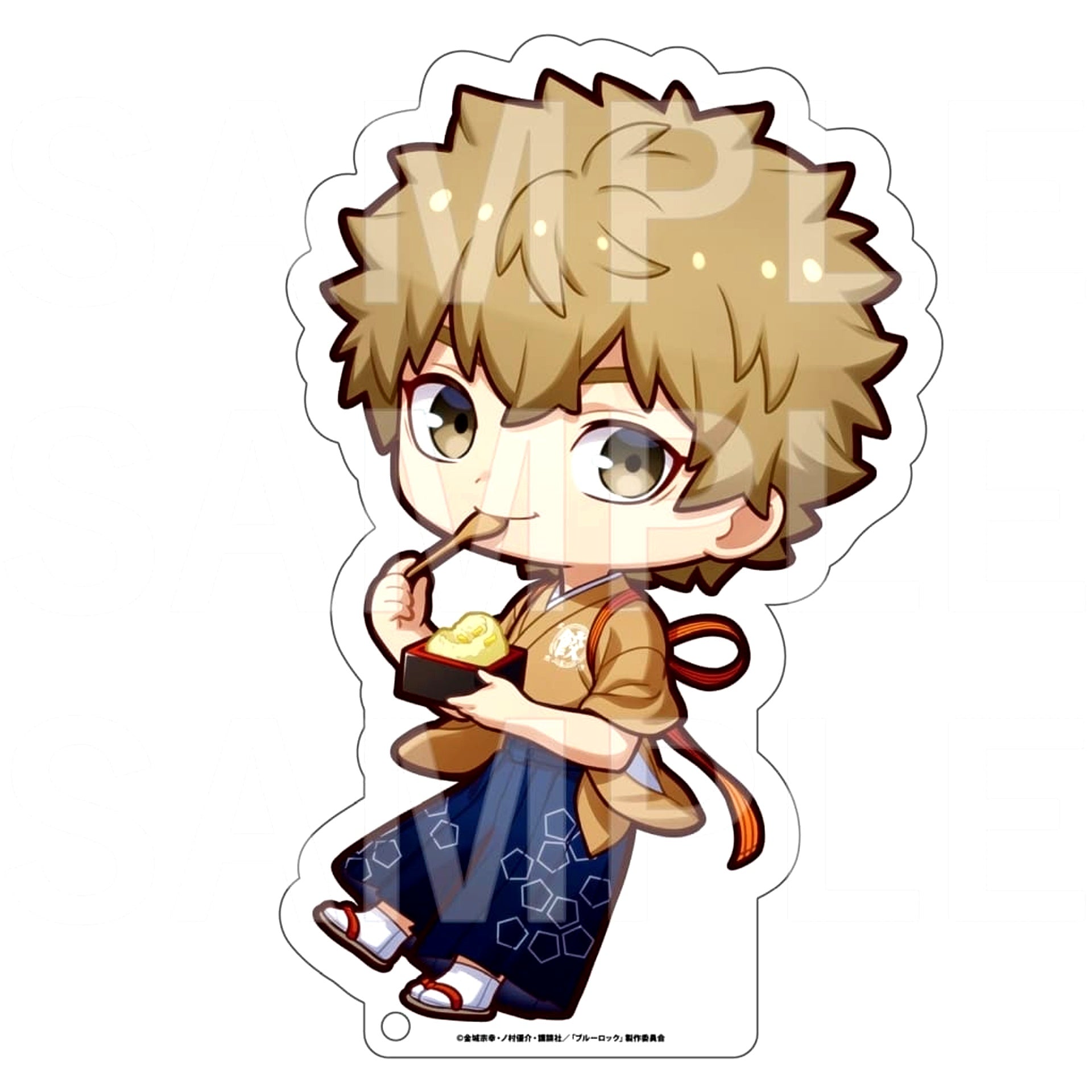 Blue Lock Asahi Naruhaya BIG Acrylic Stand Nikuju Gyoza no Dandadan Collaboration [USED]