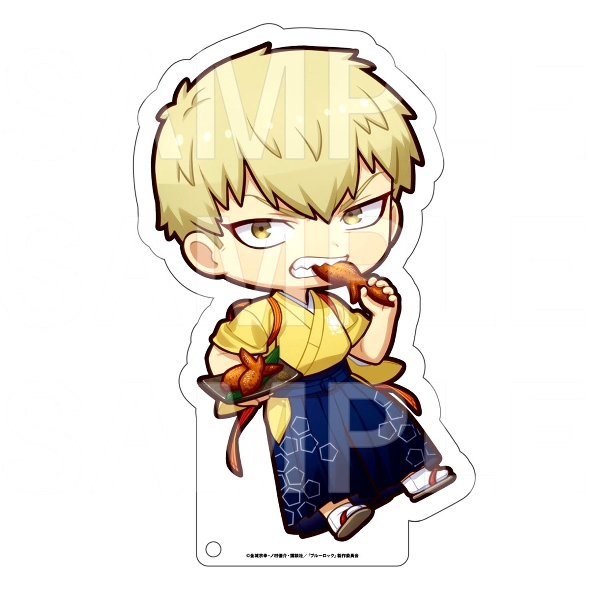 Jingo Raichi Big Acrylic Stand Blue Lock x Nikuju Gyoza no Dandadan [USED]