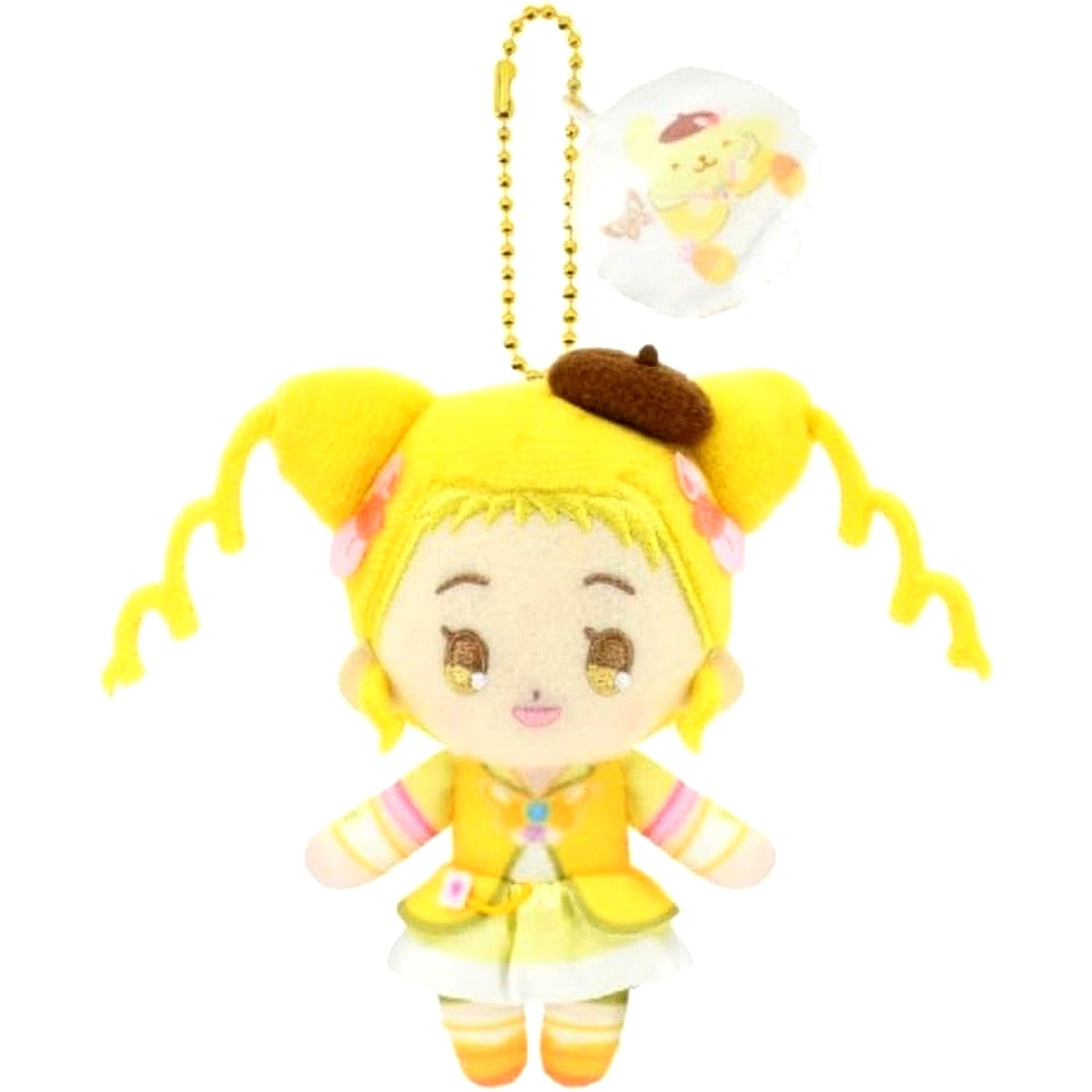 Cure Lemonade x Pompompurin Yes! Precure 5 GoGo! x Sanrio Characters Purinui Mascot Plush [USED]