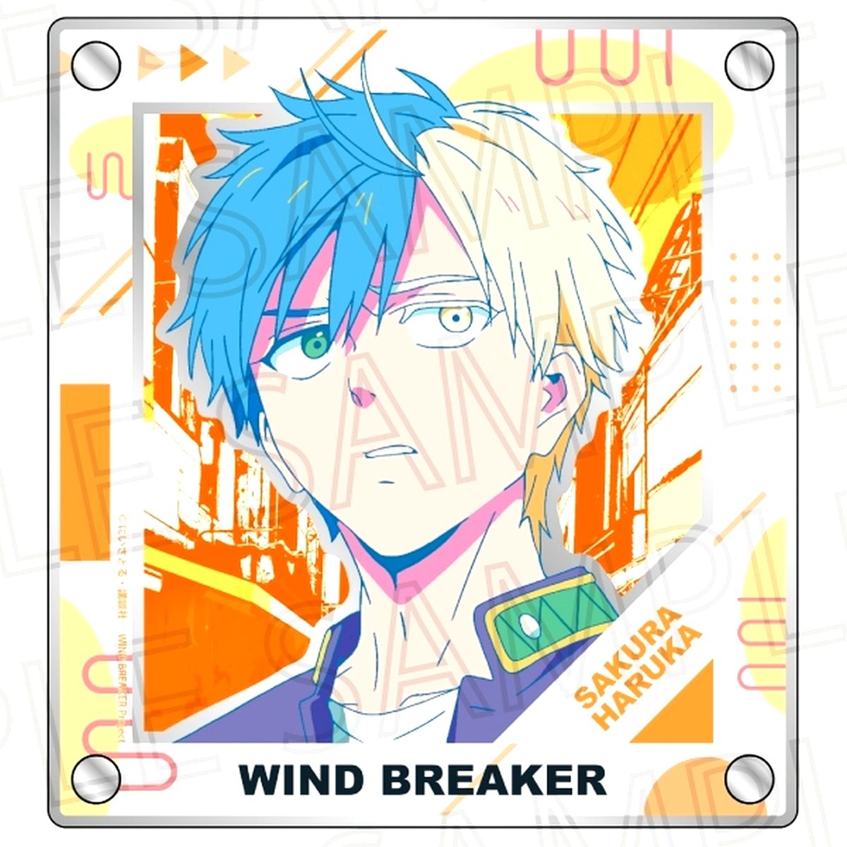 Haruka Sakura Wind Breaker 3-Piece Acrylic Mirror Plate Pop Color [USED]