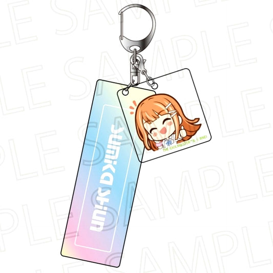 Kiyoka Shiun Gakuen Idolmaster Double Acrylic Keychain [USED]