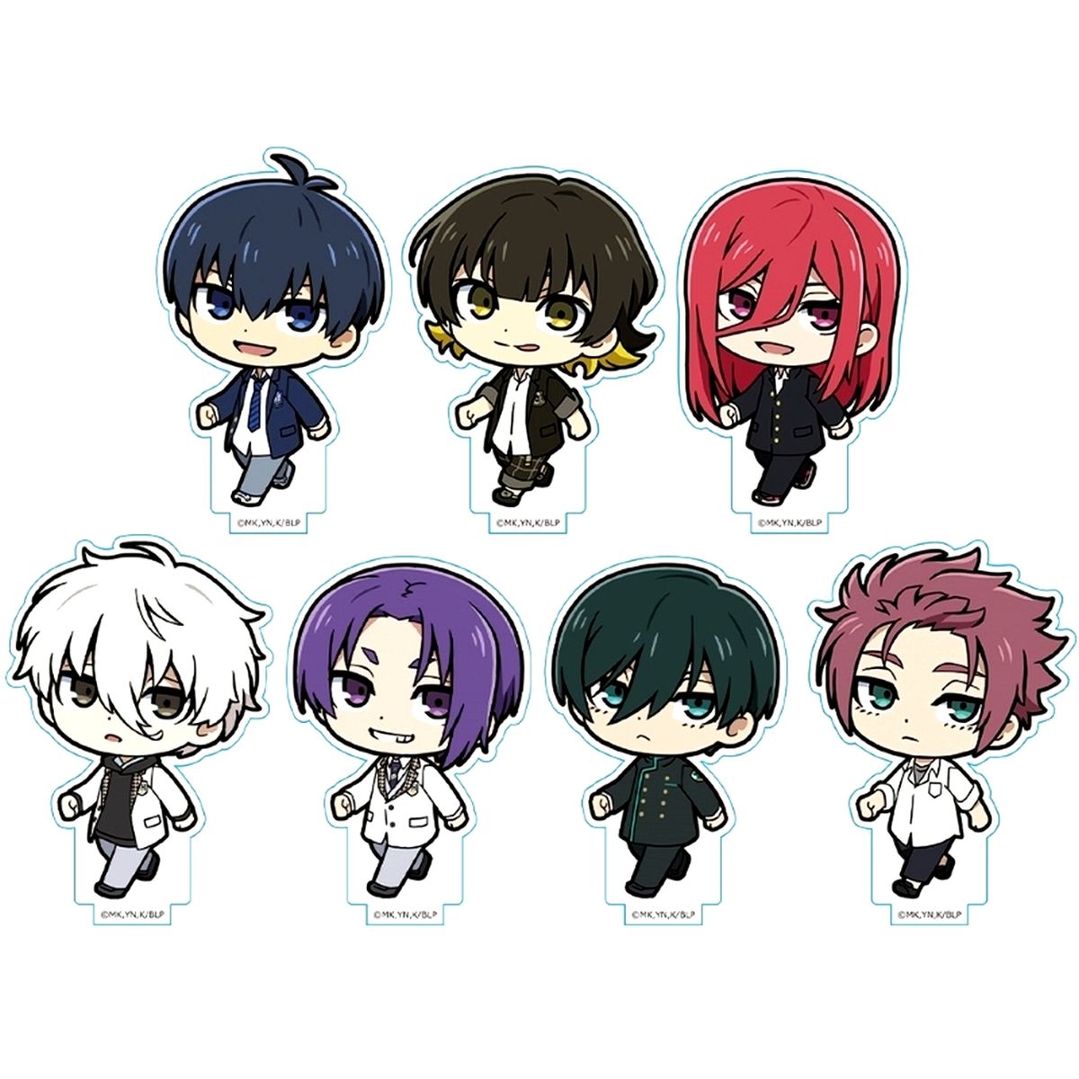 Set of 7 Blue Lock Tsuitekku Acrylic Stand Collection [USED]