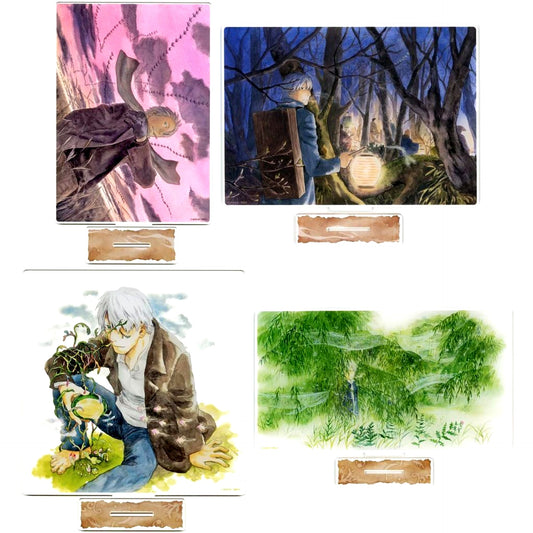 Set of 4 B Prize Big Acrylic Stand Oshichare Mushishi Kuji Part 2 [USED]