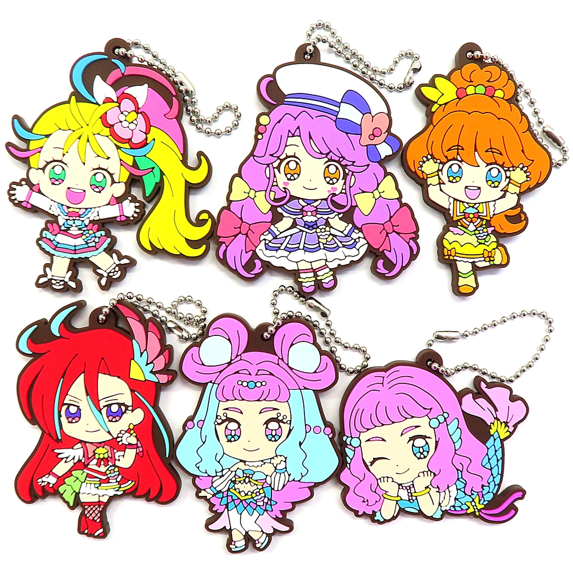 Set of 6 Tropical-Rouge! Precure Capsule Rubber Mascot [USED]