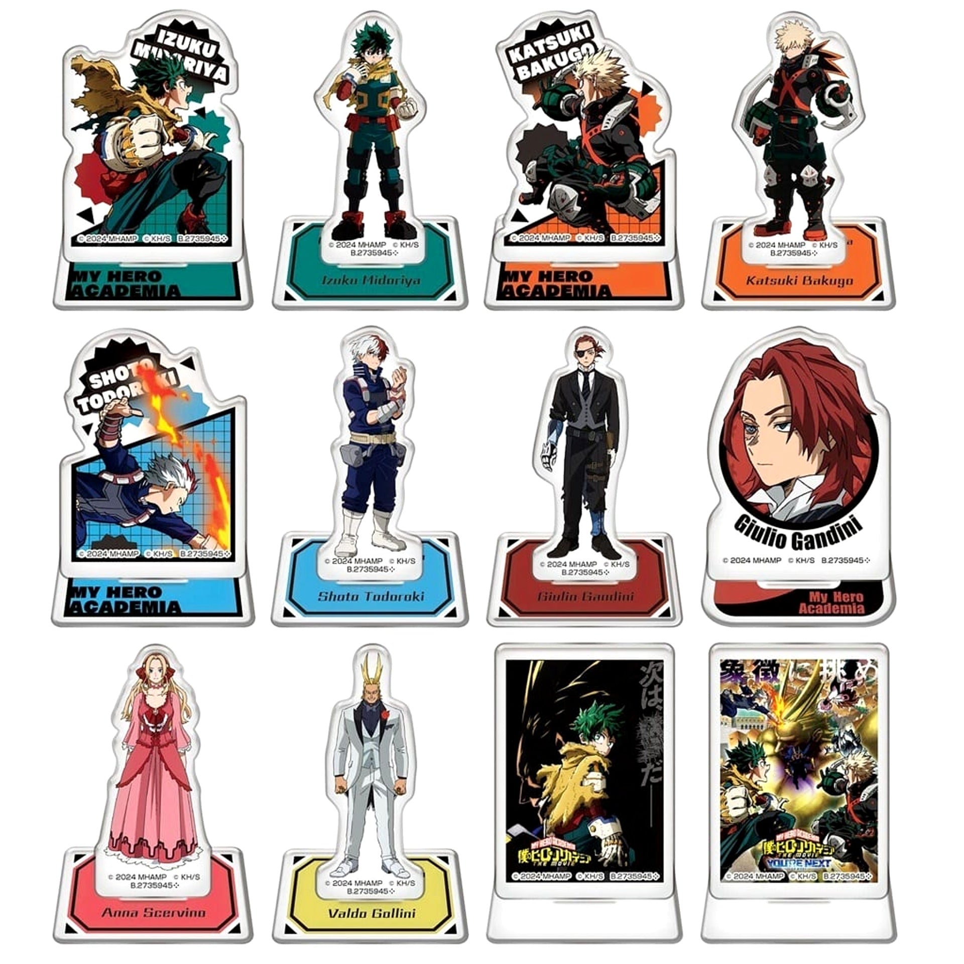 My Hero Academia: You're Next Izuku Midoriya & Others Acrylic Stand Collection All 12 Types Set Acrylic Stands [USED]