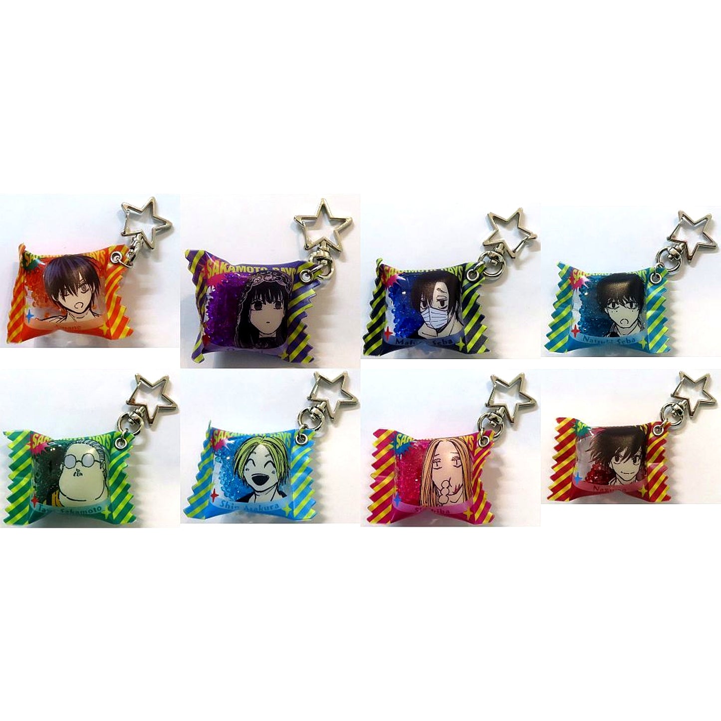 Set of 8 SAKAMOTO DAYS Shaka Shaka Keychain Collection Vol.1 J Hero Summer Fes 2024 [USED]