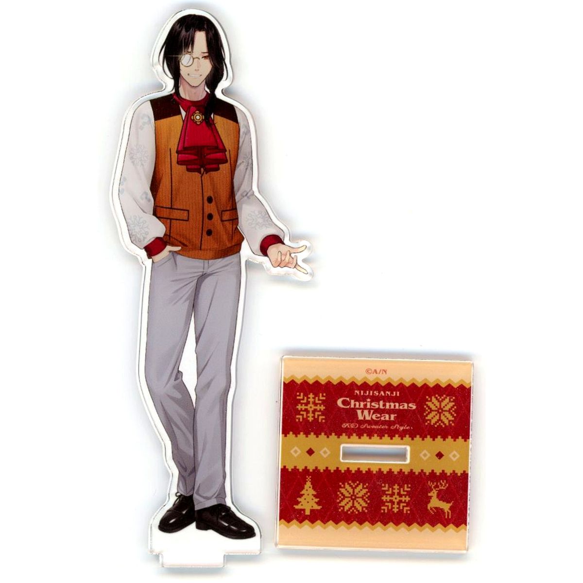 Shellin Burgundy Acrylic Stand Virtual YouTuber Nijisanji Christmas Wear KD Sweater Style [USED]