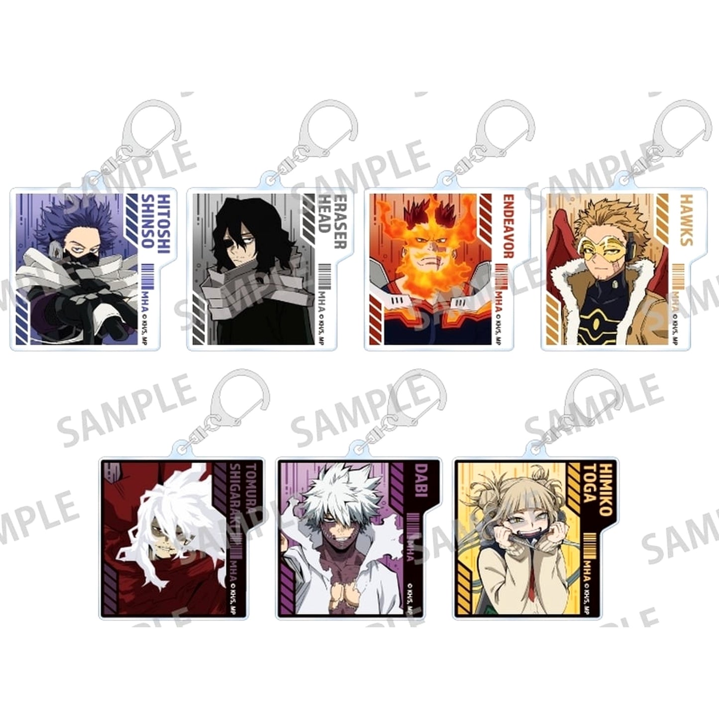 Hitoshi Shinso & Others My Hero Academia All 7 Types Set Random Acrylic Keychains Vol.2 7th Edition [USED]