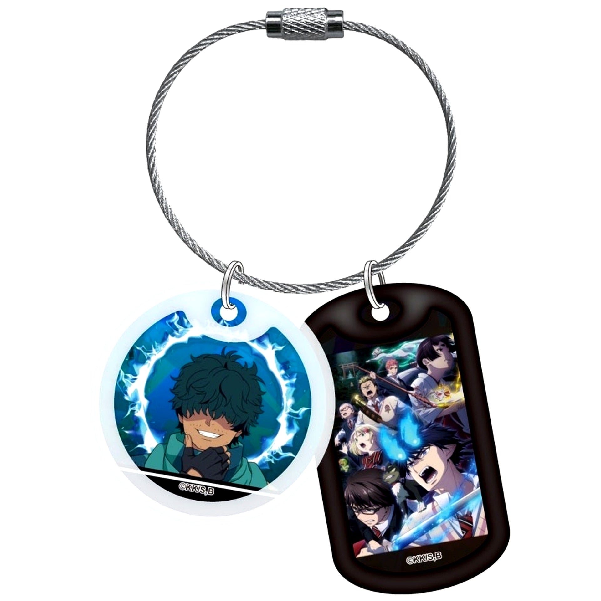 Lewin Light Blue Exorcist Shimane Illuminati Saga Acrylic Dog Tag Keychain [USED]