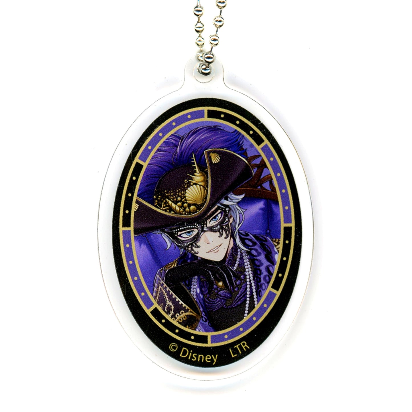 Azul Ashengrotto Disney Twisted-Wonderland x OH MY CAFE 2024 Acrylic Keychain Glorious Masquerade [USED]