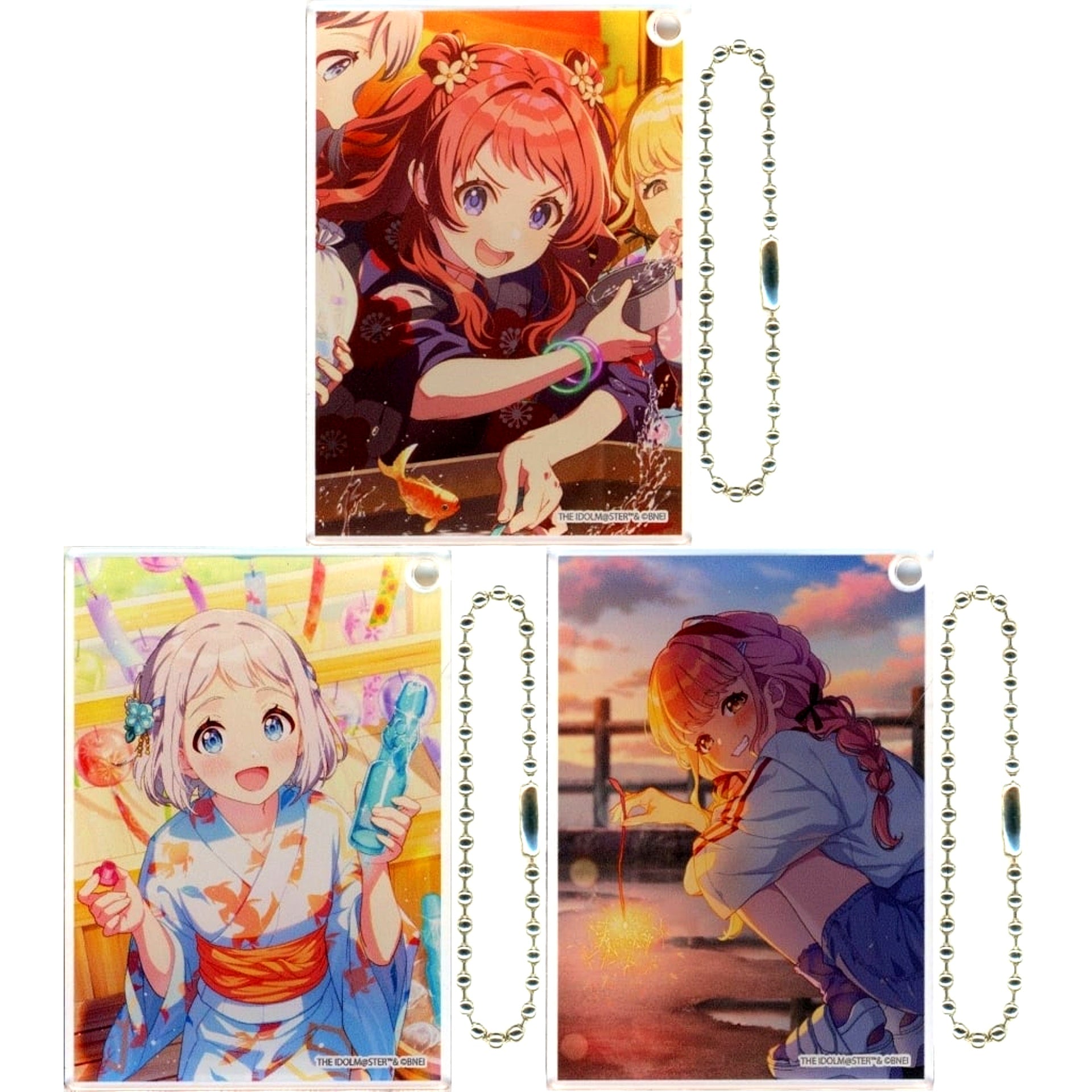 Set of 3 Saki Hanami & Lilja Katsuragi & Kotone Fujita Gakuen Idolmaster Acrylic Keychain Season Solo Collection Vol.2 Kangiku C104 Set [USED]
