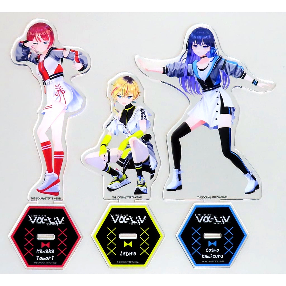 Manaka Tomori & Cosmo Kamizuru & Letora The Idolmaster v-a-liv Single Item Acrylic Stand 3-Piece Set C104 Set [USED]