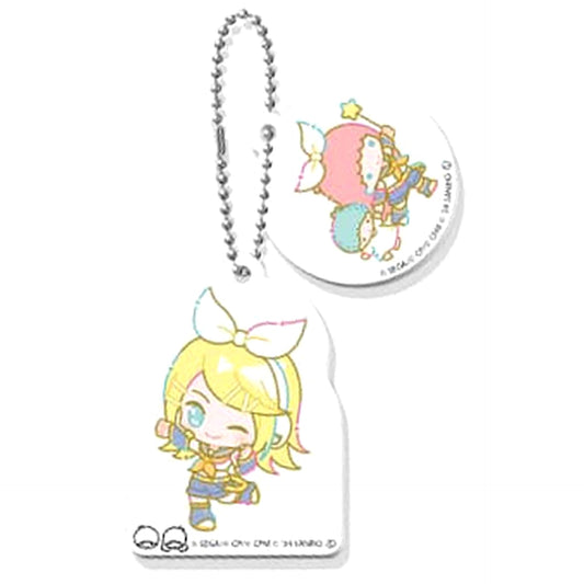 Hatsune Miku: Colorful Stage! X Sanrio Characters Rin Kagamine Little Twin Stars Lala Capsule Mini Character Double Acrylic Keychain Collection Vol.3 Acrylic Item [USED]