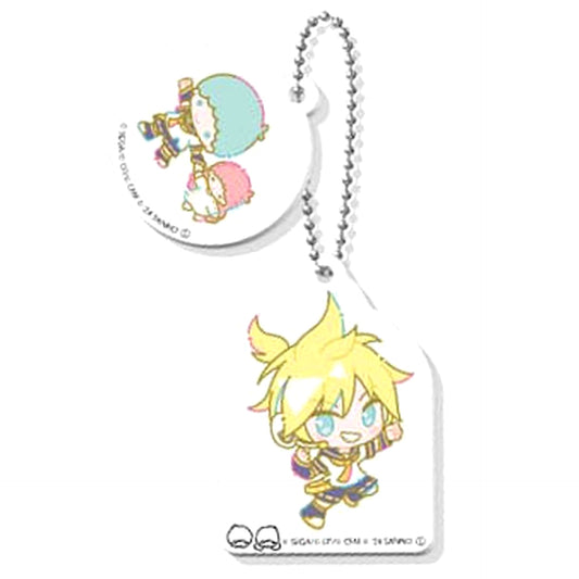 Hatsune Miku: Colorful Stage! X Sanrio Characters Len Kagamine Little Twin Stars Kiki Capsule Mini Character Double Acrylic Keychain Collection Vol.3 Acrylic Item [USED]